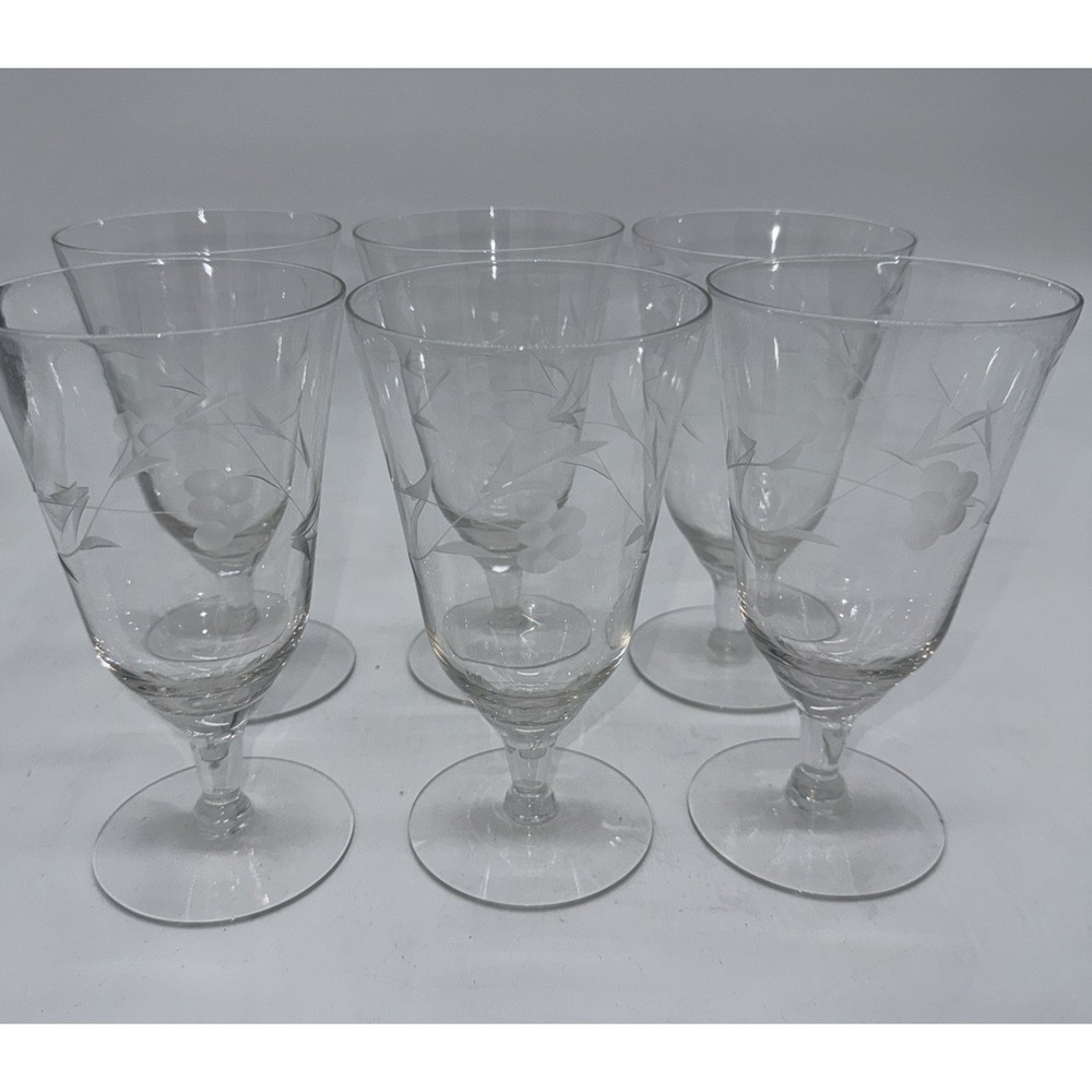 Princess House Heritage Crystal Set Of Eight (6) Juice Iced Tea Water Glasses